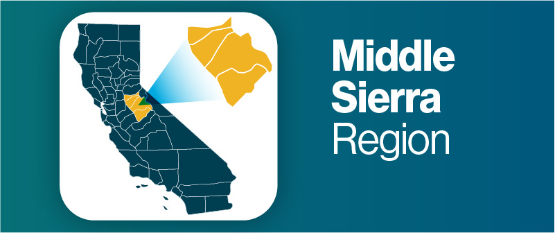 Middle Sierra Region map