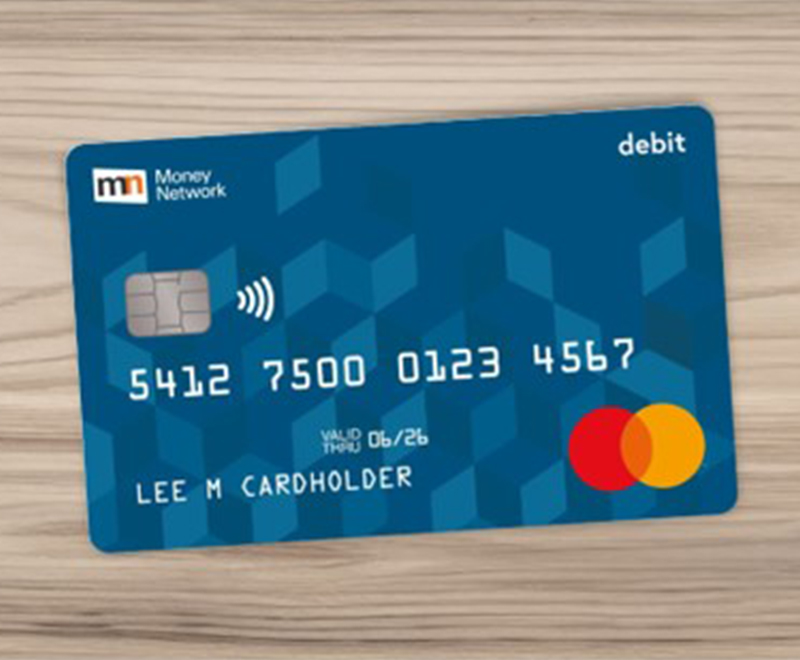 blue Money Network debit card