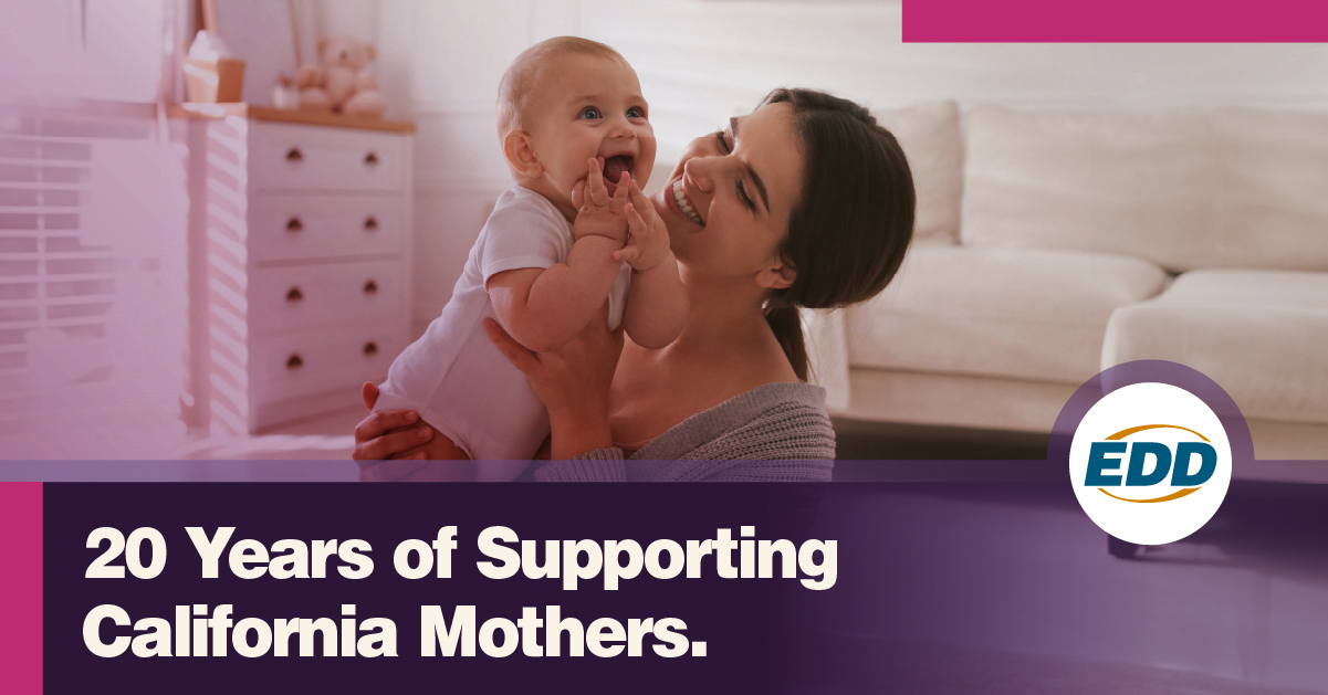 Smiling, happy baby and mother.