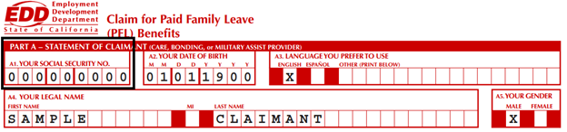 Sample of Question A1 of DE2501f