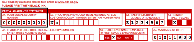 Sample of Question A1 of DE2501
